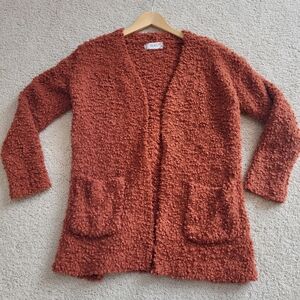 Pink Rose Women's Textured Open Front Cardigan  - Size S
